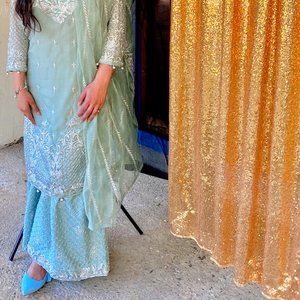 Pakistani Shirt and Gharara suit with Dupatta